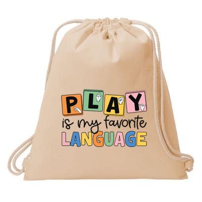Speech Therapy Play Is My Favorite Language Slp Drawstring Bag