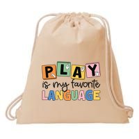 Speech Therapy Play Is My Favorite Language Slp Drawstring Bag