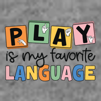 Speech Therapy Play Is My Favorite Language Slp 7-Panel Snapback Hat