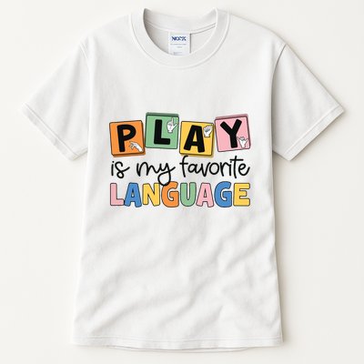 Speech Therapy Play Is My Favorite Language Slp Tall T-Shirt
