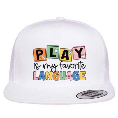 Speech Therapy Play Is My Favorite Language Slp Flatbill Hat