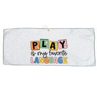 Speech Therapy Play Is My Favorite Language Slp Large Microfiber Waffle Golf Towel