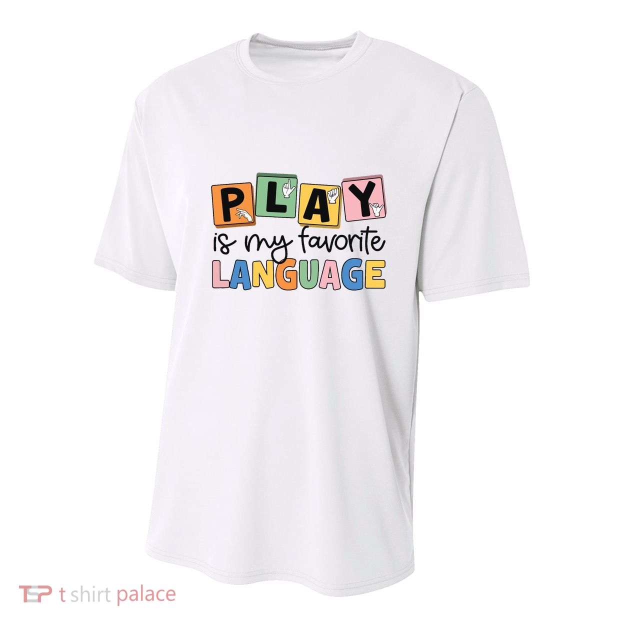 Speech Therapy Play Is My Favorite Language Slp Youth Performance Sprint T-Shirt