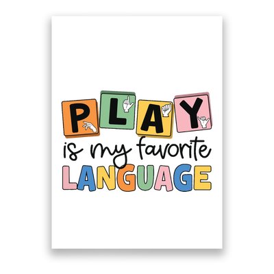 Speech Therapy Play Is My Favorite Language Slp Poster