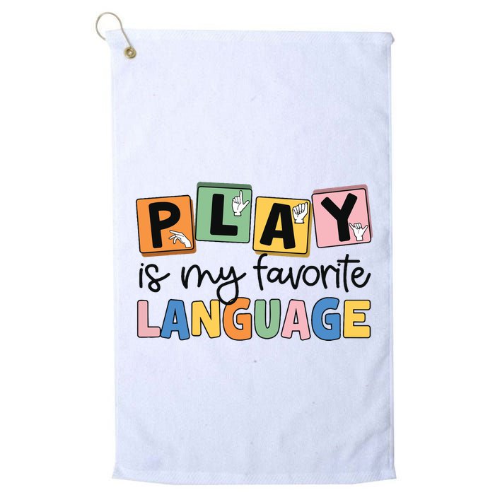 Speech Therapy Play Is My Favorite Language Slp Golf Towel