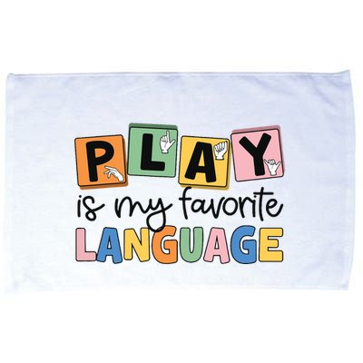 Speech Therapy Play Is My Favorite Language Slp Microfiber Hand Towel