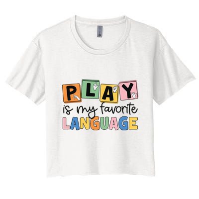 Speech Therapy Play Is My Favorite Language Slp Crop Top