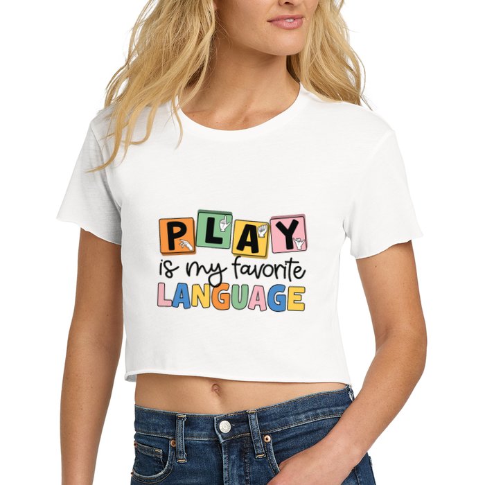 Speech Therapy Play Is My Favorite Language Slp Crop Top