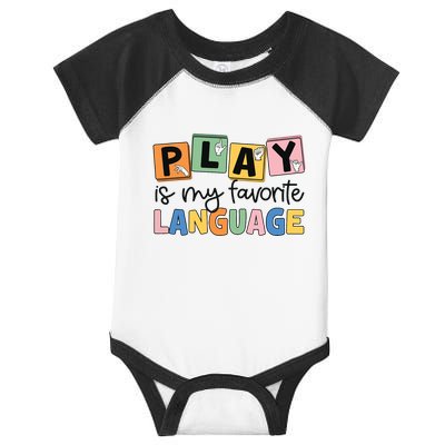 Speech Therapy Play Is My Favorite Language Slp Infant Baby Jersey Bodysuit