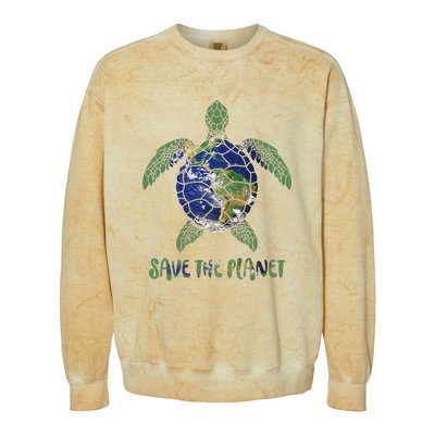 Save The Planet World Earth Day Environmental Colorblast Crewneck Sweatshirt