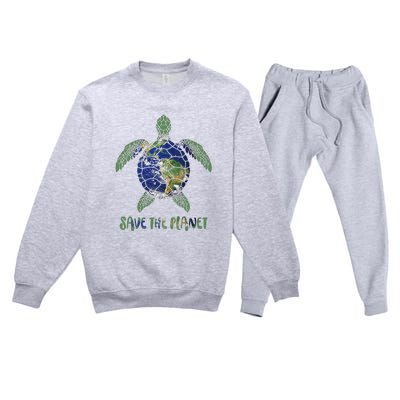 Save The Planet World Earth Day Environmental Premium Crewneck Sweatsuit Set