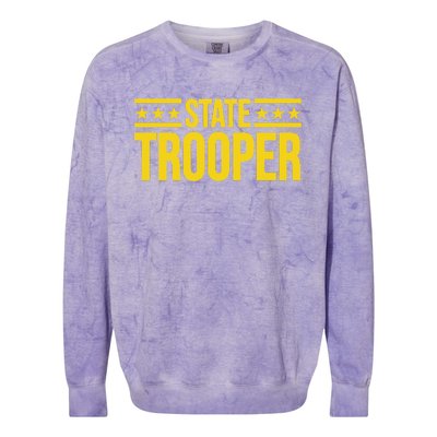 State Trooper Police Uniform Costume Colorblast Crewneck Sweatshirt