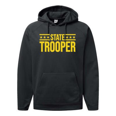 State Trooper Police Uniform Costume Performance Fleece Hoodie