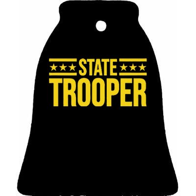 State Trooper Police Uniform Costume Ceramic Bell Ornament