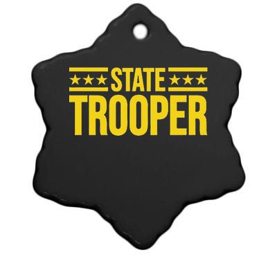 State Trooper Police Uniform Costume Ceramic Star Ornament