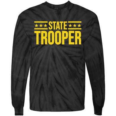 State Trooper Police Uniform Costume Tie-Dye Long Sleeve Shirt