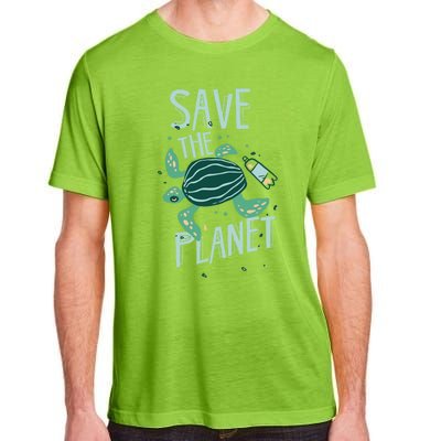 Save The Planet Turtle Earth Climate Change Global Warming Meaningful Gift Adult ChromaSoft Performance T-Shirt