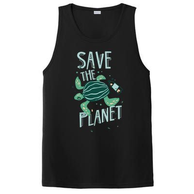 Save The Planet Turtle Earth Climate Change Global Warming Meaningful Gift PosiCharge Competitor Tank