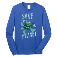 Save The Planet Turtle Earth Climate Change Global Warming Meaningful Gift Long Sleeve Shirt