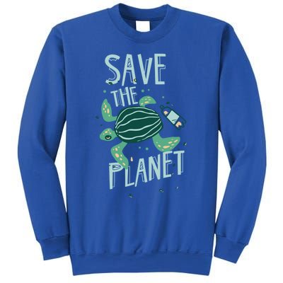 Save The Planet Turtle Earth Climate Change Global Warming Meaningful Gift Sweatshirt