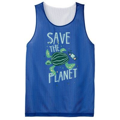 Save The Planet Turtle Earth Climate Change Global Warming Meaningful Gift Mesh Reversible Basketball Jersey Tank