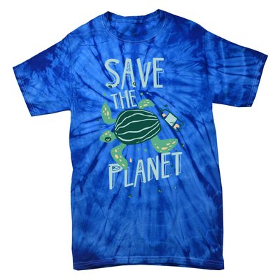 Save The Planet Turtle Earth Climate Change Global Warming Meaningful Gift Tie-Dye T-Shirt