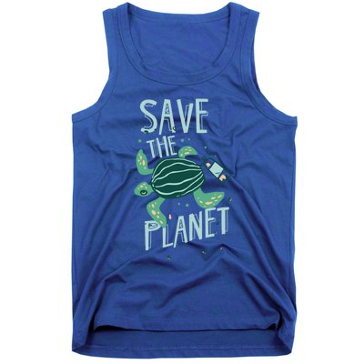 Save The Planet Turtle Earth Climate Change Global Warming Meaningful Gift Tank Top