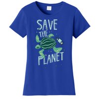 Save The Planet Turtle Earth Climate Change Global Warming Meaningful Gift Women's T-Shirt