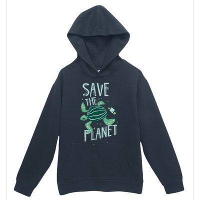 Save The Planet Turtle Earth Climate Change Global Warming Meaningful Gift Urban Pullover Hoodie