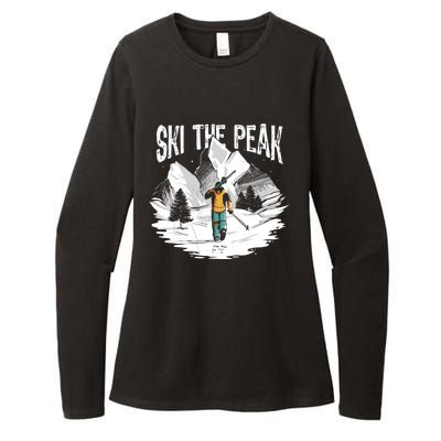 Ski The Peak Eat Sleep Ski Repeat Gift Womens CVC Long Sleeve Shirt