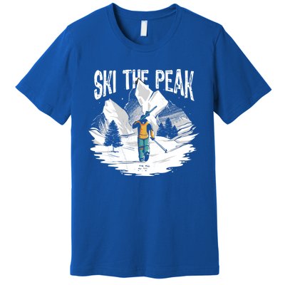 Ski The Peak Eat Sleep Ski Repeat Gift Premium T-Shirt