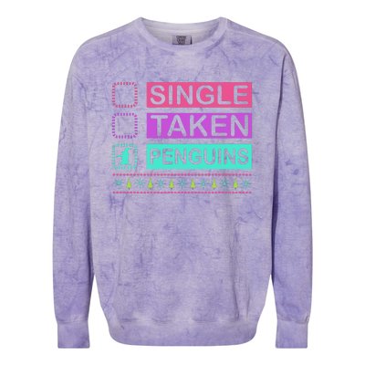 Single Taken Penguin Colorblast Crewneck Sweatshirt