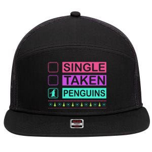 Single Taken Penguin 7 Panel Mesh Trucker Snapback Hat