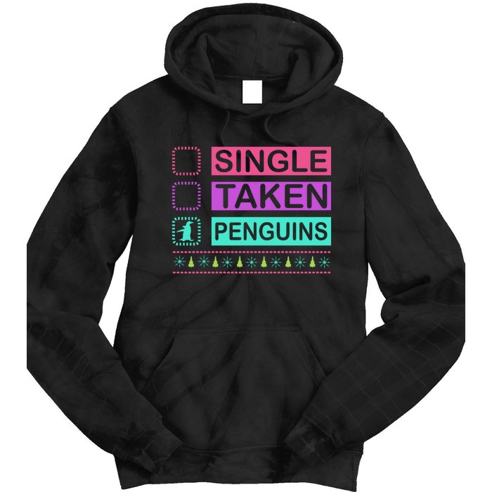 Single Taken Penguin Tie Dye Hoodie