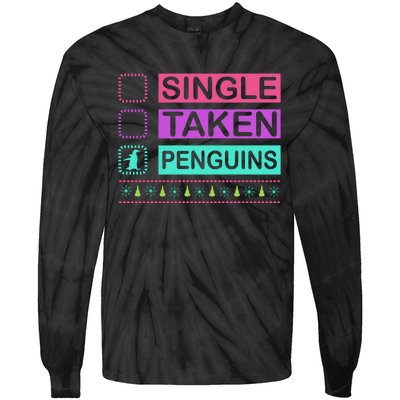 Single Taken Penguin Tie-Dye Long Sleeve Shirt