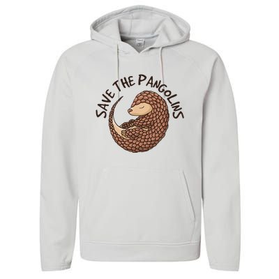 Save The Pangolins Performance Fleece Hoodie