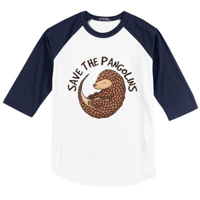 Save The Pangolins Baseball Sleeve Shirt