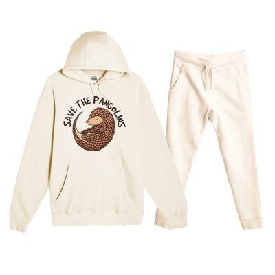 Save The Pangolins Premium Hooded Sweatsuit Set