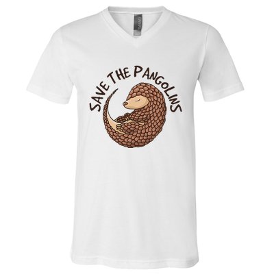 Save The Pangolins V-Neck T-Shirt