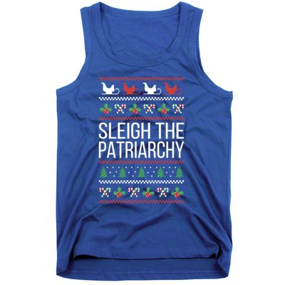 Sleigh The Patriarchy Feminist Christmas Lover Gift Tank Top