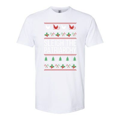 Sleigh The Patriarchy Feminist Christmas Lover Gift Softstyle CVC T-Shirt