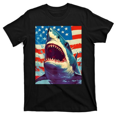 Sharks The Pop Art Patriotic Predator T-Shirt