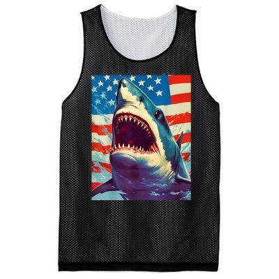 Sharks The Pop Art Patriotic Predator Mesh Reversible Basketball Jersey Tank