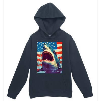 Sharks The Pop Art Patriotic Predator Urban Pullover Hoodie