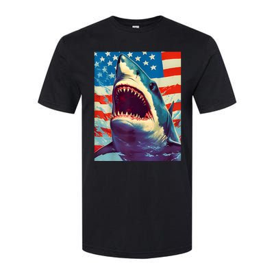 Sharks The Pop Art Patriotic Predator Softstyle CVC T-Shirt