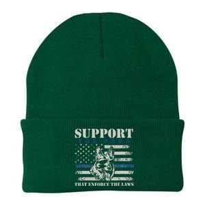 Support The Paws That Enforce The Laws German Shepherd Knit Cap Winter Beanie