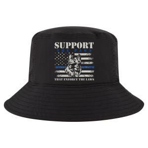 Support The Paws That Enforce The Laws German Shepherd Cool Comfort Performance Bucket Hat