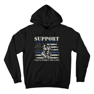 Support The Paws That Enforce The Laws German Shepherd Hoodie