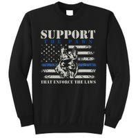 Support The Paws That Enforce The Laws German Shepherd Sweatshirt