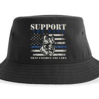 Support The Paws That Enforce The Laws German Shepherd Sustainable Bucket Hat